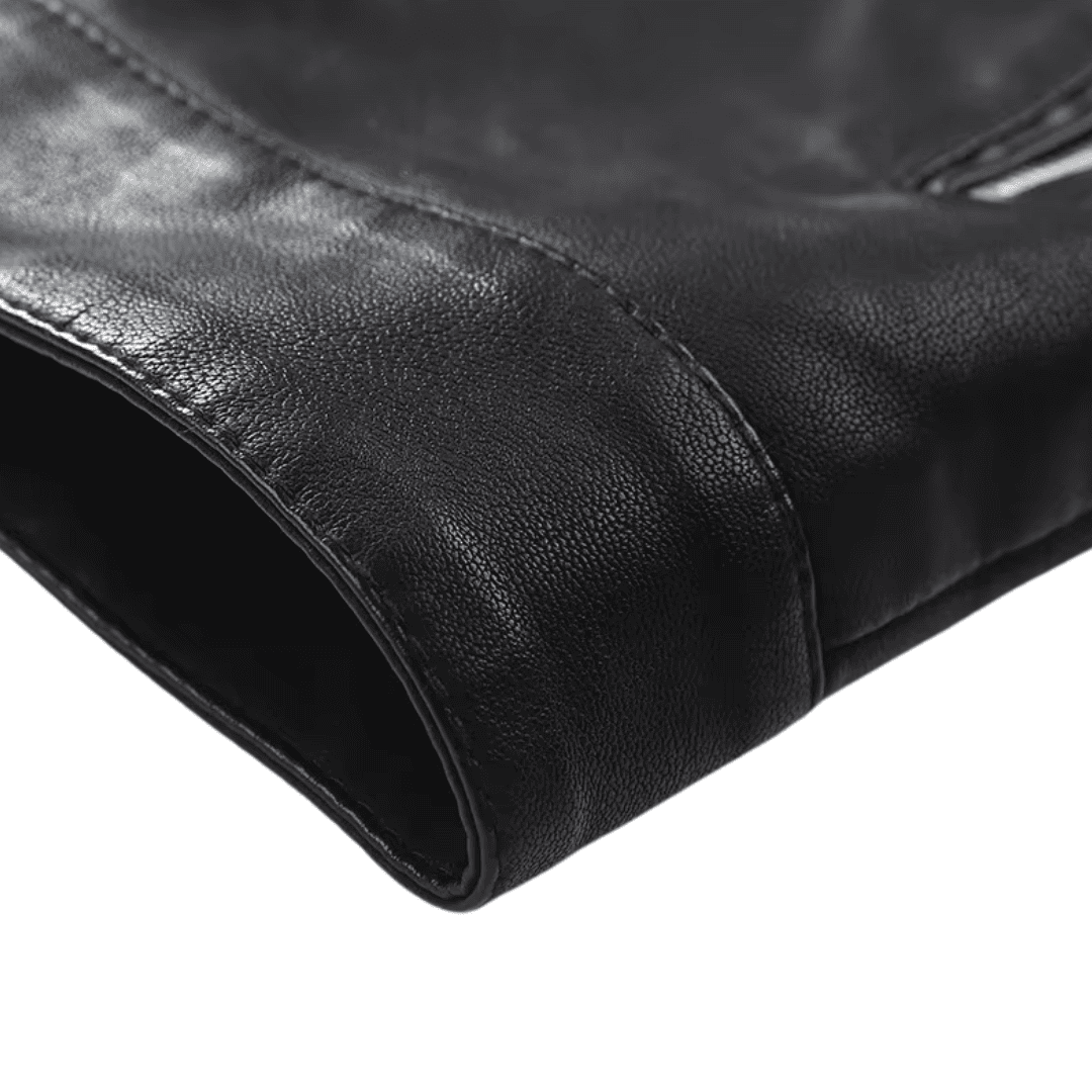 Jaqueta Masculina de Couro Estilo Motoqueiro