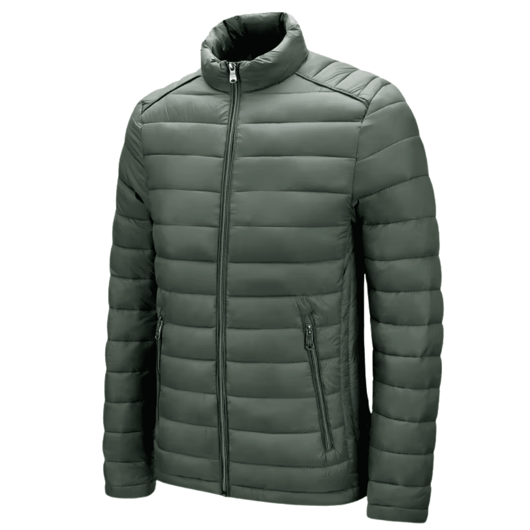 Jaqueta Masculina Puffer Inverno Forrada Matelassê com Zíper