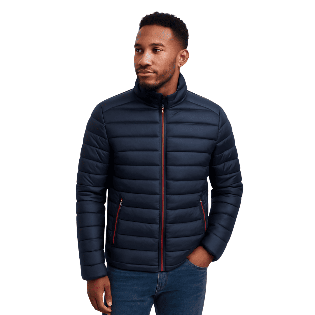 Jaqueta Masculina Puffer Inverno Forrada Matelassê com Zíper