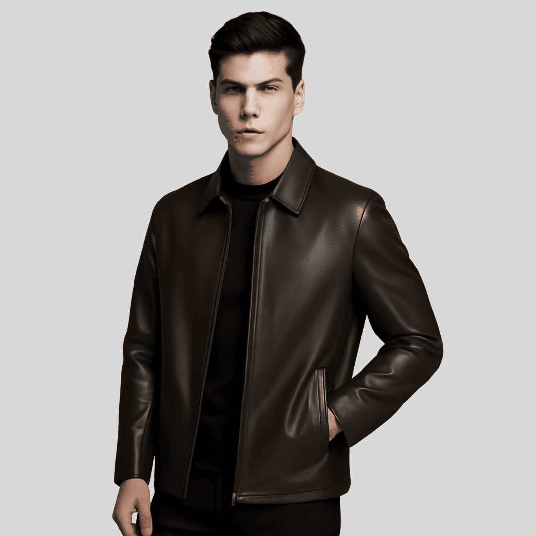Jaqueta de Couro Masculina Executive
