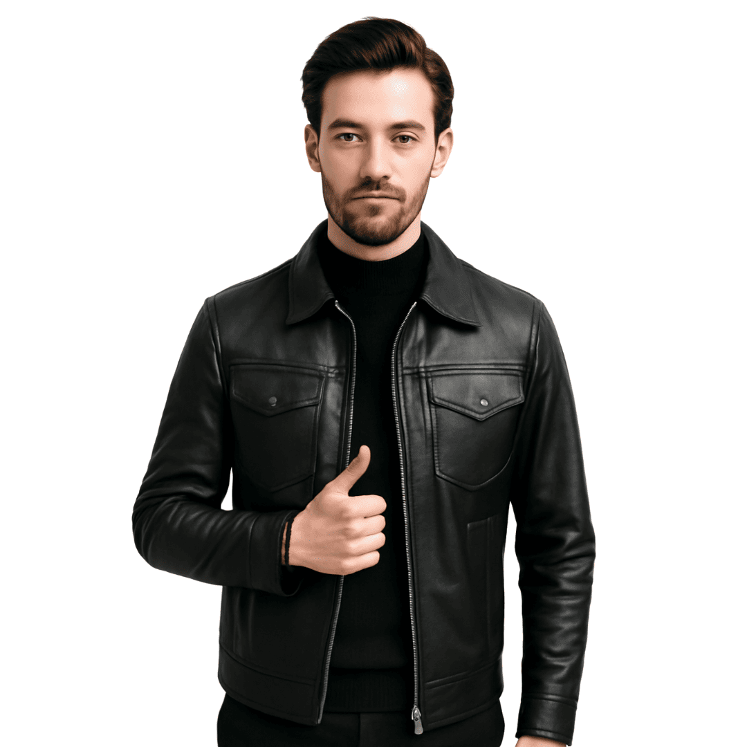 Jaqueta de Couro Masculina Elegante e Atemporal