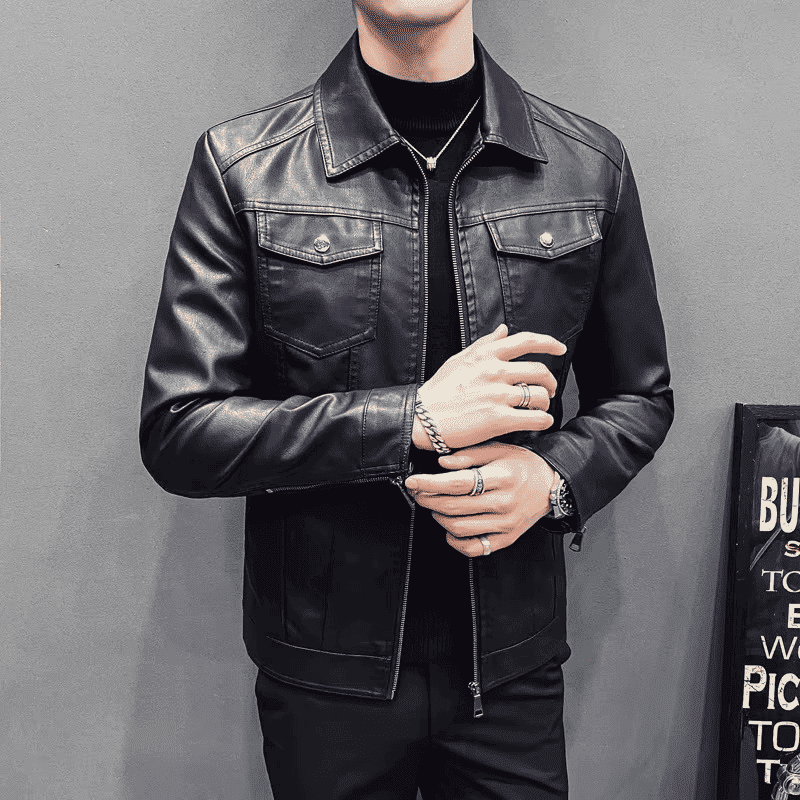 Jaqueta de Couro Masculina Elegante e Atemporal