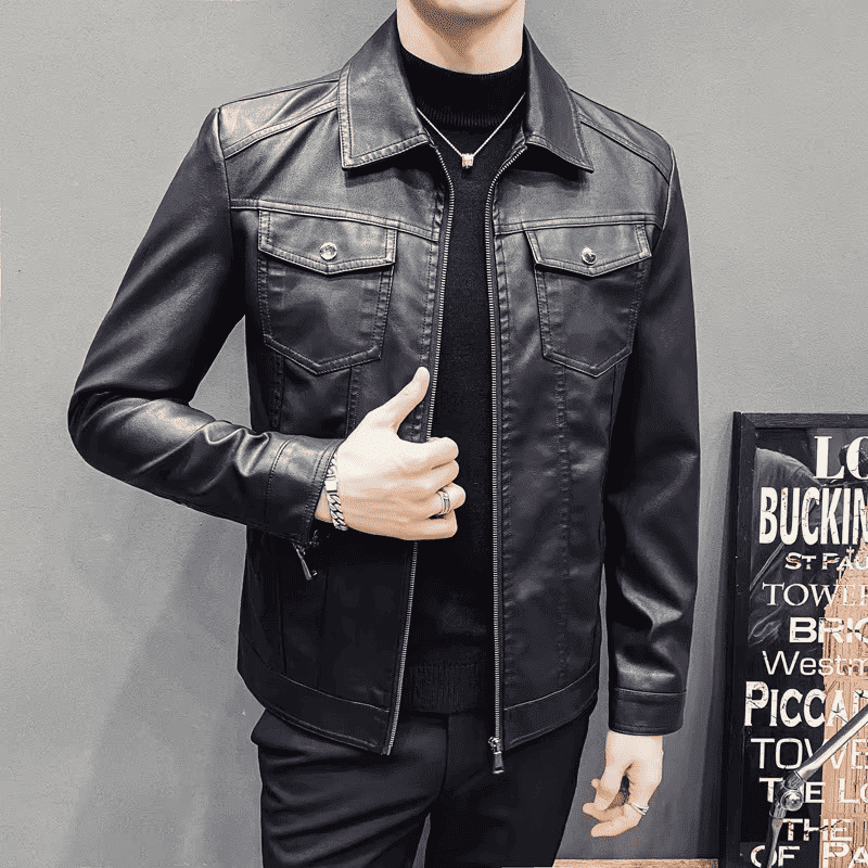 Jaqueta de Couro Masculina Elegante e Atemporal