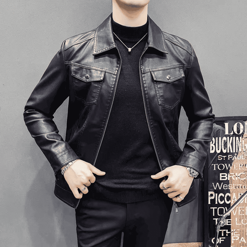 Jaqueta de Couro Masculina Elegante e Atemporal