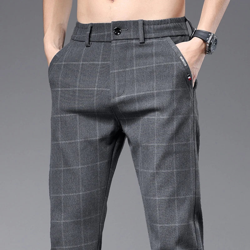 Calça Social Xadrez Masculina