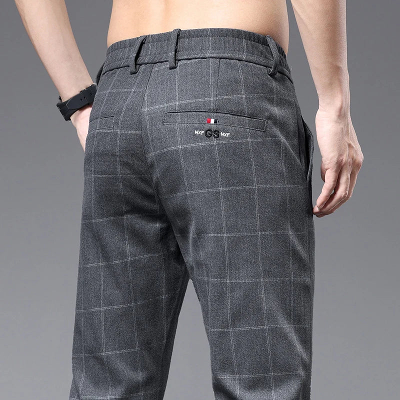 Calça Social Xadrez Masculina