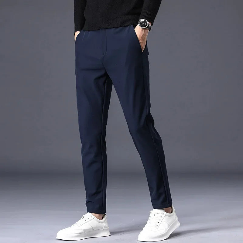 Kit 02 Calça Social Masculina Slim Casual com Elastano