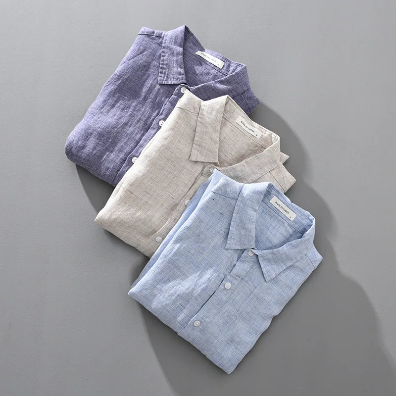 Camisa de Linho Masculina OldMoney