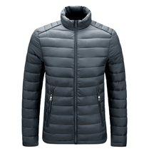 Jaqueta Masculina Puffer Inverno Forrada Matelassê com Zíper