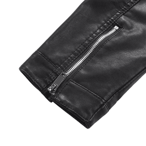Jaqueta Masculina de Couro Estilo Motoqueiro