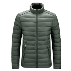Jaqueta Masculina Puffer Inverno Forrada Matelassê com Zíper