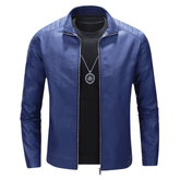 Jaqueta Masculina de Couro Estilo Motoqueiro