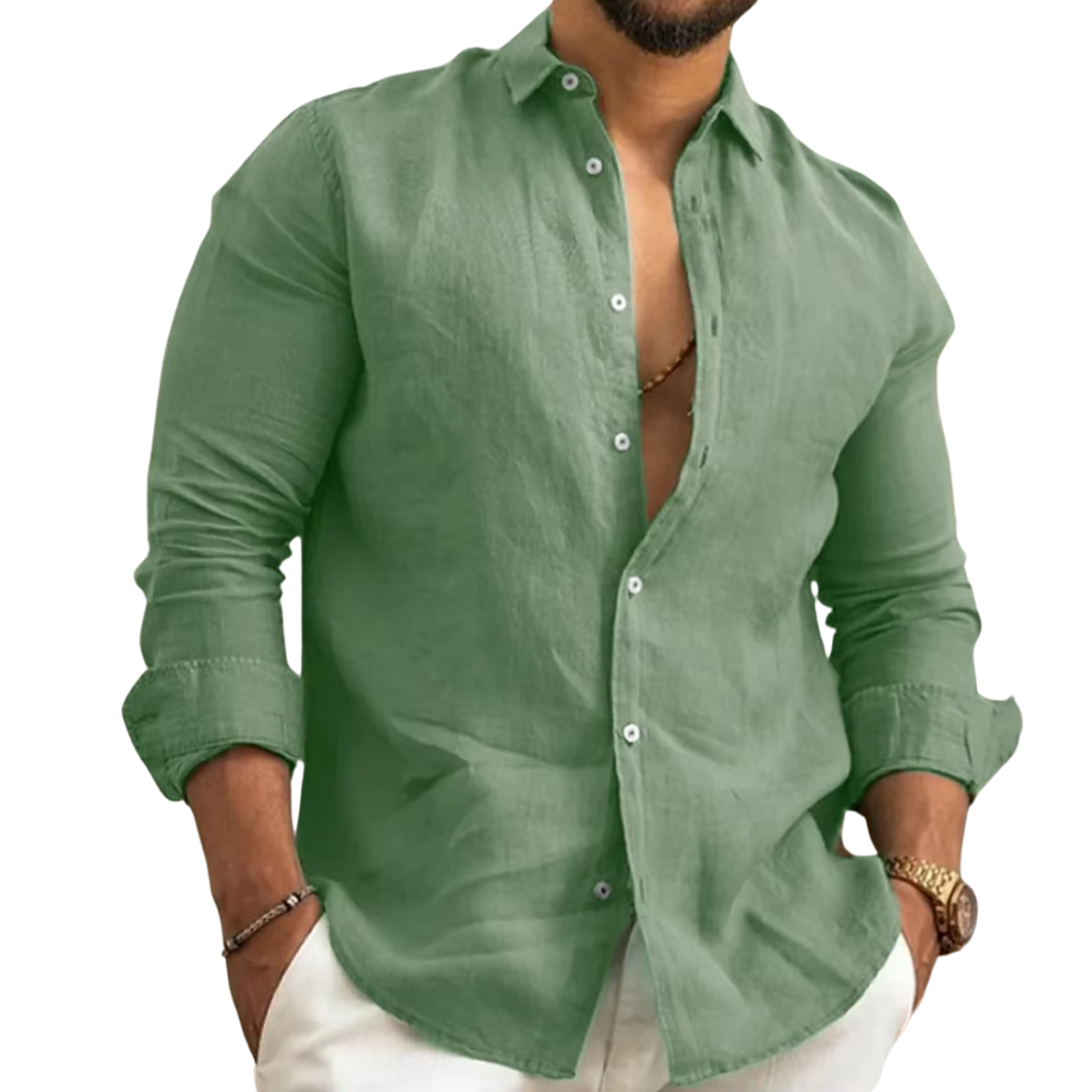 Camisa de Linho Masculina Premium