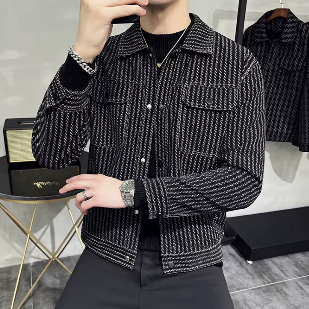 Jaqueta Masculina Xadrez Retro