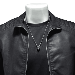 Jaqueta Masculina de Couro Estilo Motoqueiro