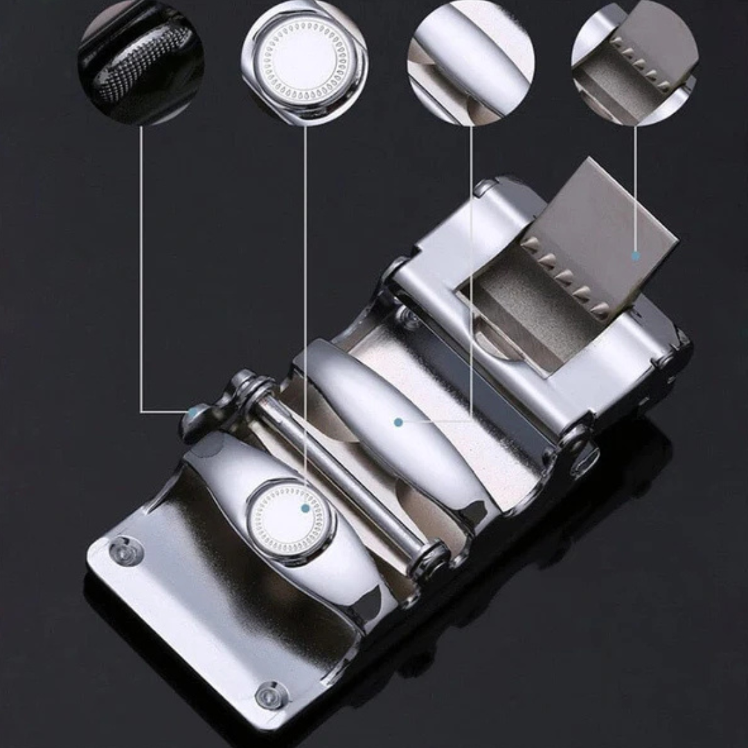 Cinto de Couro Luxo Masculino de Fivela Automática