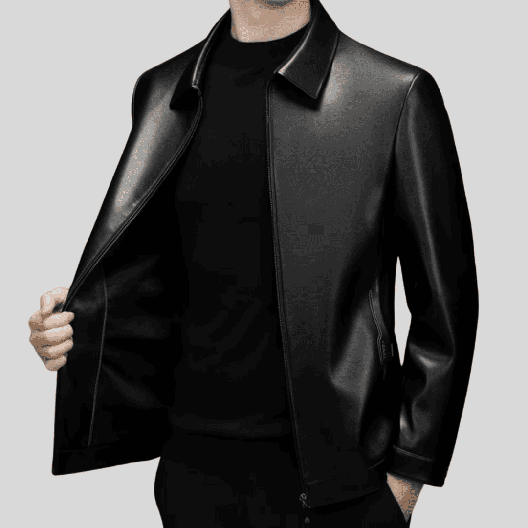 Jaqueta de Couro Masculina Executive