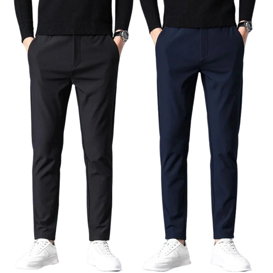Kit 02 Calça Social Masculina Slim Casual com Elastano