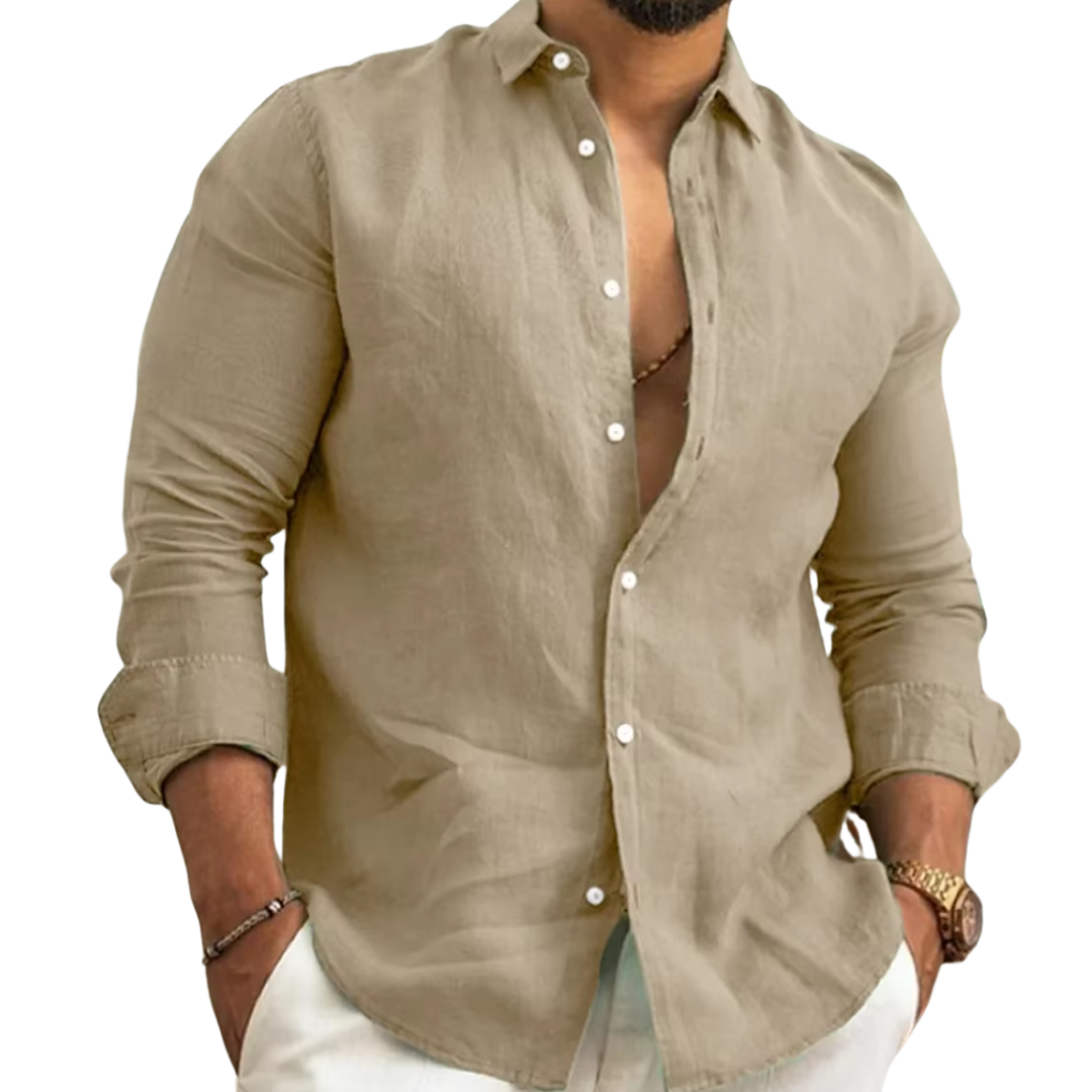 Camisa de Linho Masculina Premium