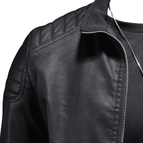 Jaqueta Masculina de Couro Estilo Motoqueiro