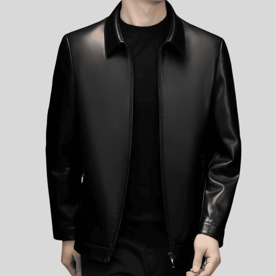Jaqueta de Couro Masculina Executive