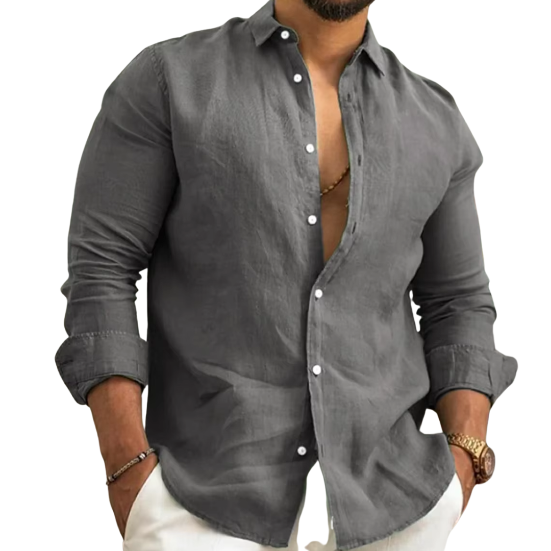 Camisa de Linho Masculina Premium