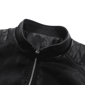 Jaqueta Masculina de Couro Estilo Motoqueiro