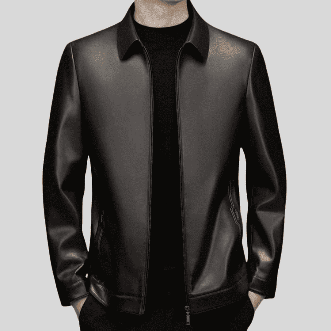 Jaqueta de Couro Masculina Executive
