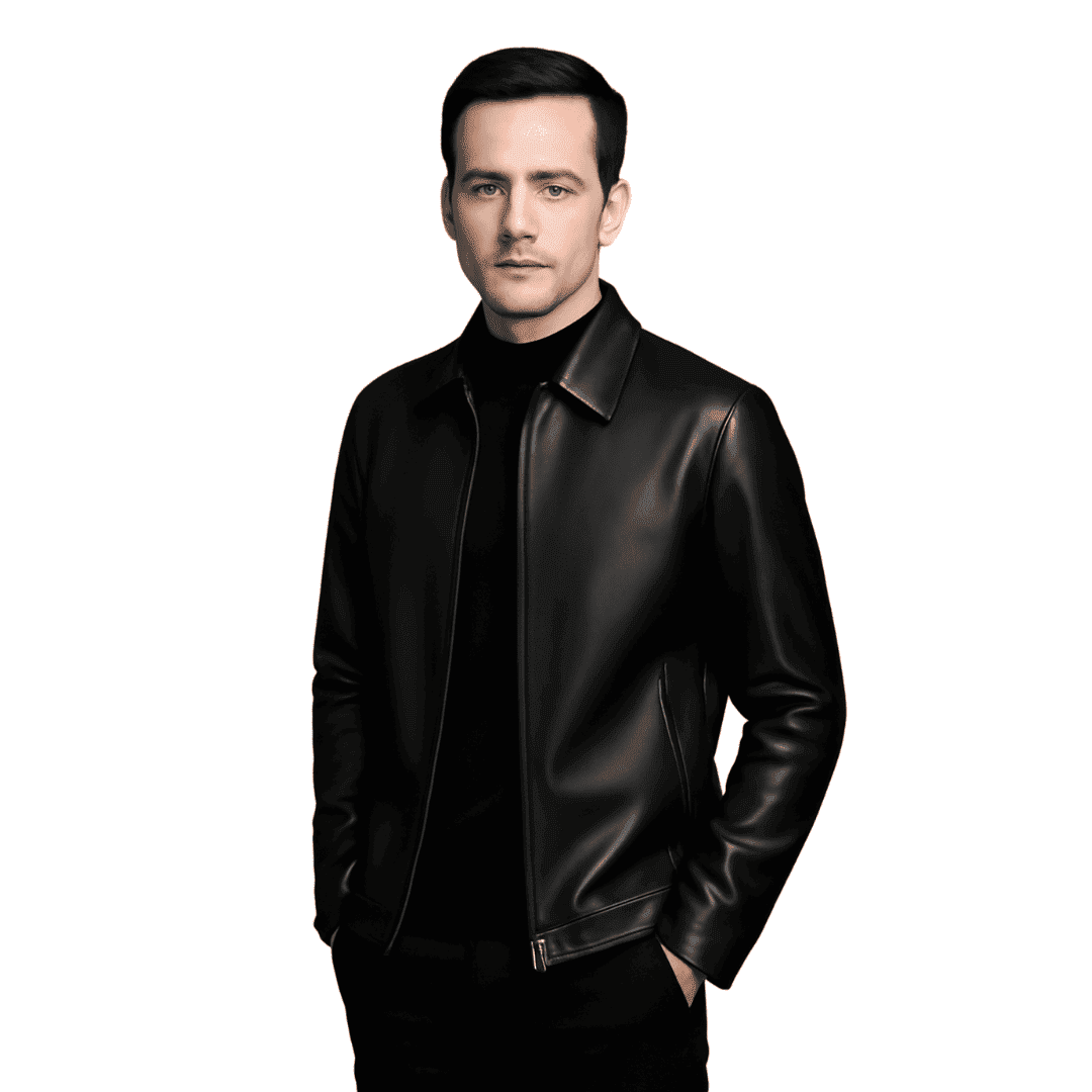 Jaqueta de Couro Masculina Executive