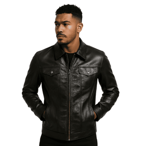 Jaqueta de Couro Masculina Elegante e Atemporal