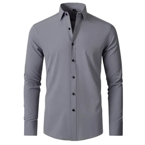 Camisa Social Masculina Lisa Anti-Amassado