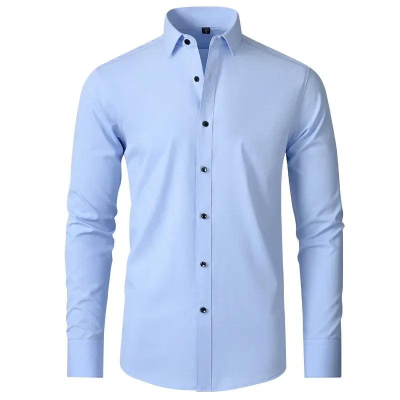 Camisa Social Masculina Lisa Anti-Amassado