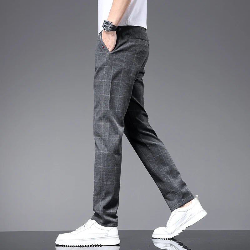 Calça Social Xadrez Masculina