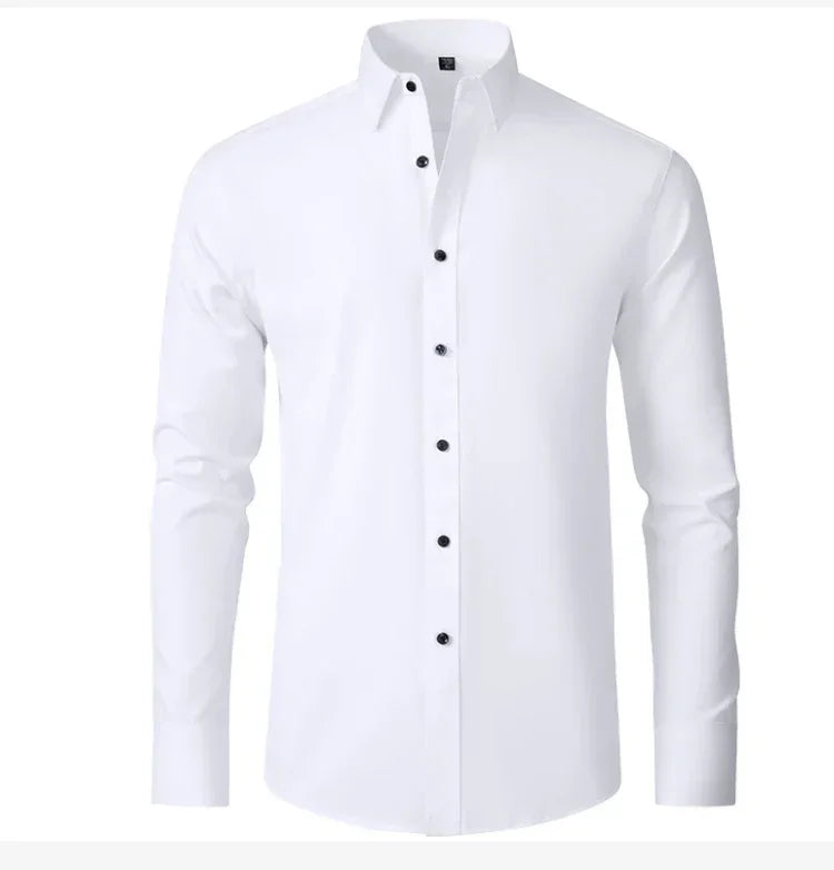 Camisa Social Masculina Lisa Anti-Amassado