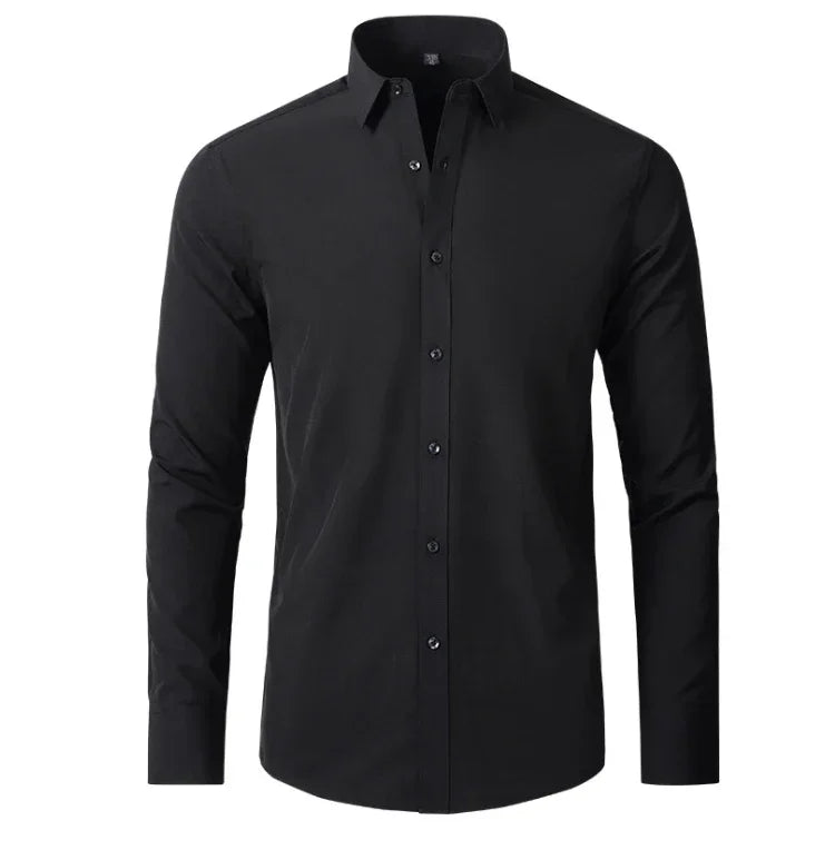 Camisa Social Masculina Lisa Anti-Amassado