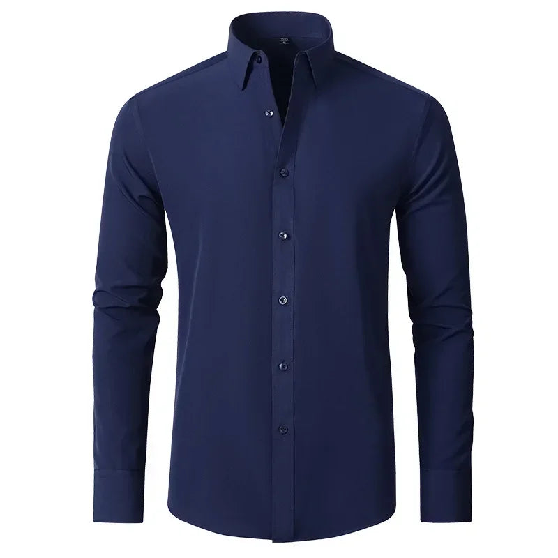 Camisa Social Masculina Lisa Anti-Amassado