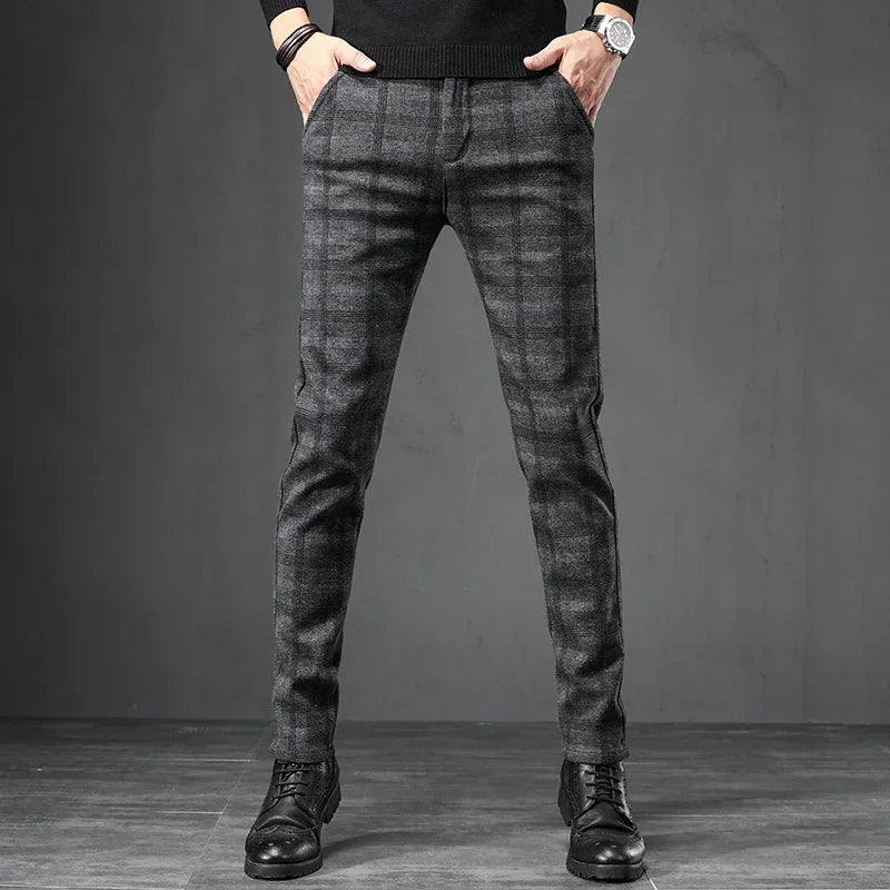 Calça de Alfaiataria Xadrez Masculina