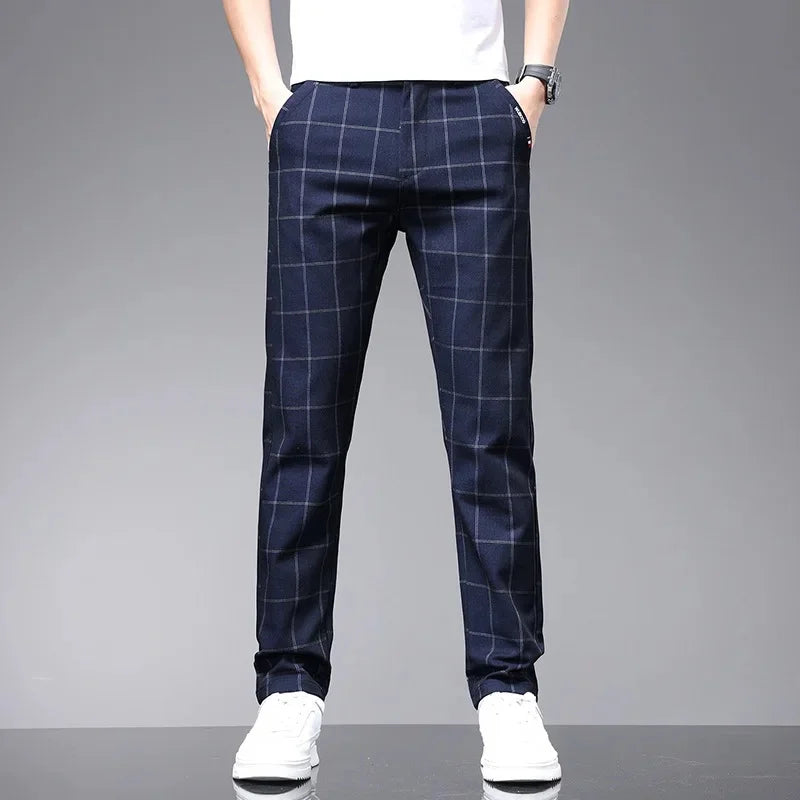 Calça Social Xadrez Masculina