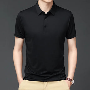 Camisa Polo Premium em Seda Gelo