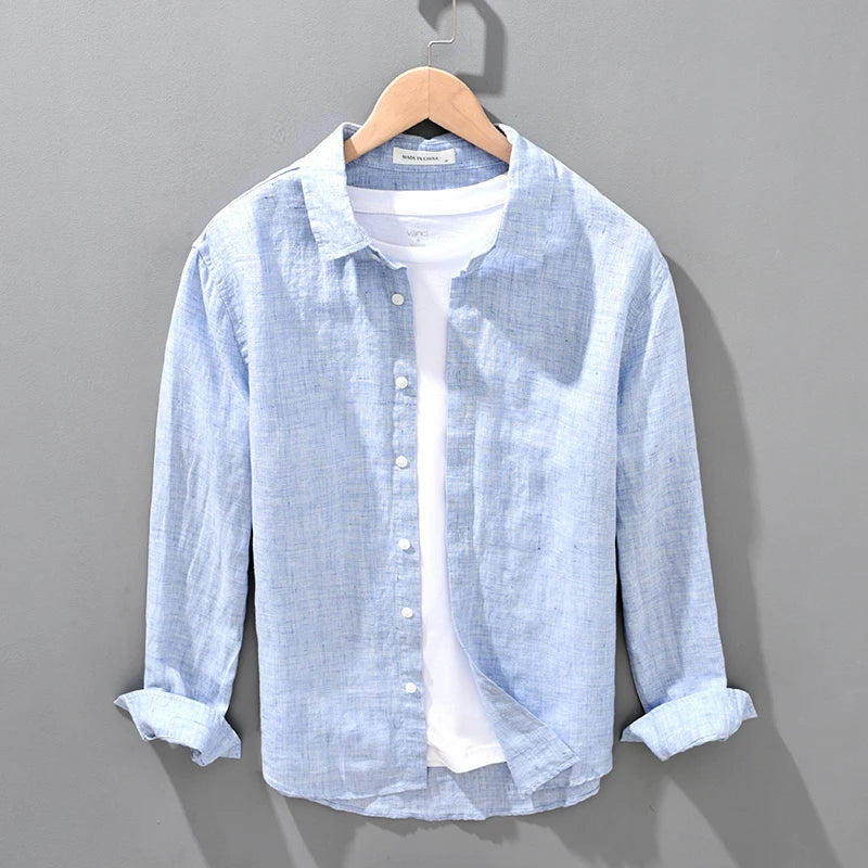 Camisa de Linho Masculina OldMoney