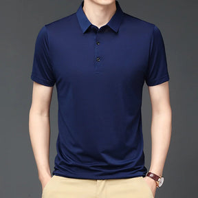 Camisa Polo Premium em Seda Gelo