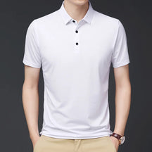 Camisa Polo Premium em Seda Gelo